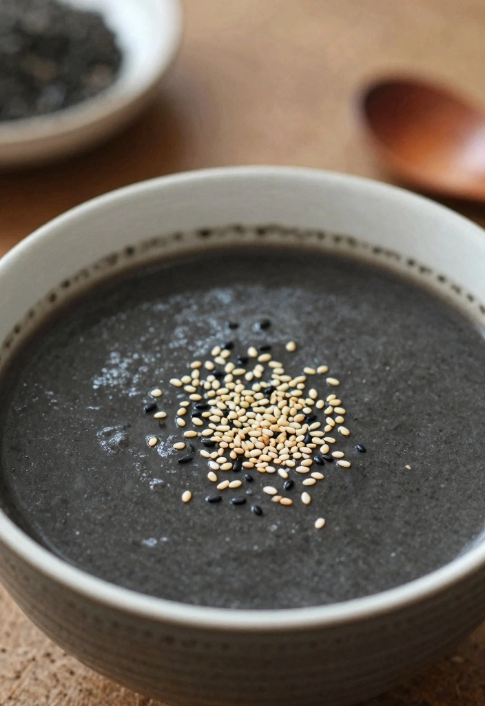 12 Japanese Dessert Recipes for Elegant Delicate Treats - 11. Black Sesame Soup