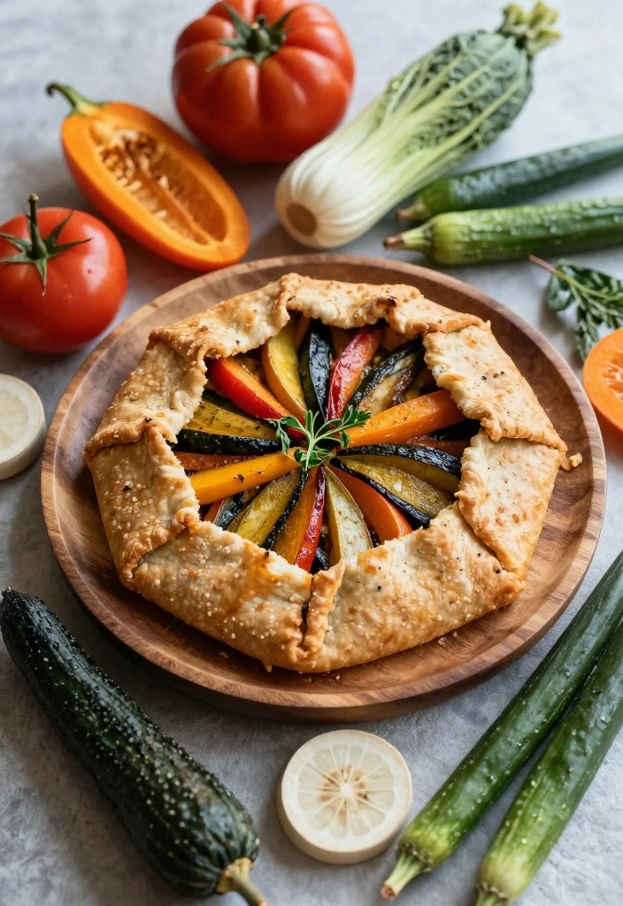 12 Savory Baking Recipes for Rich Flavorful Meals - 7. Roasted Vegetable Galette