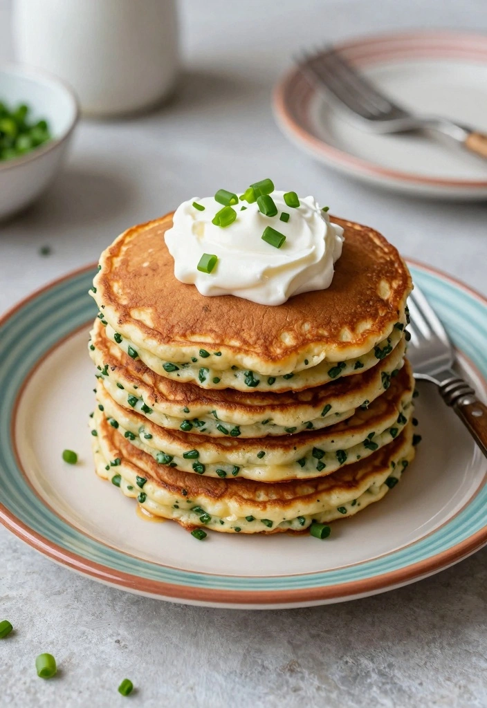 12 Savory Baking Recipes for Rich Flavorful Meals - 8. Savory Chive and Cheese Pancakes