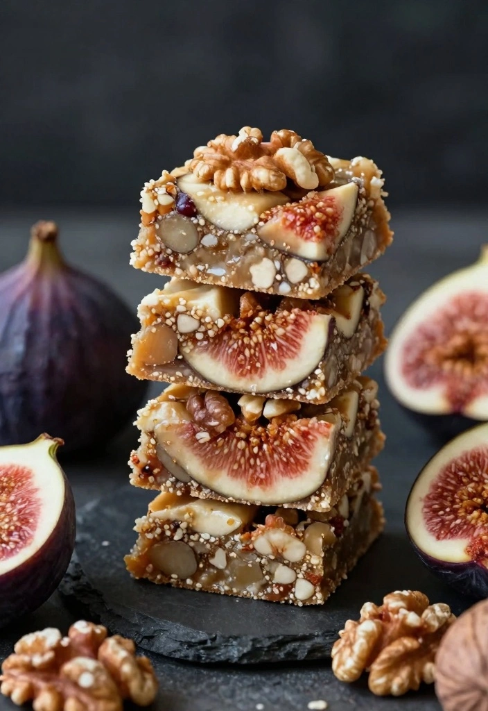 12 Spring Baking Recipes for Light Fresh Seasonal Treats - 10. Fig and Walnut Energy Bars