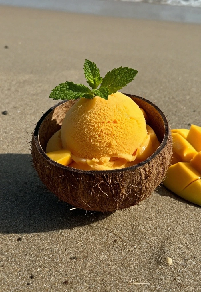 12 Spring Dessert Recipes for Light Fresh Seasonal Treats - 3. Coconut Mango Sorbet