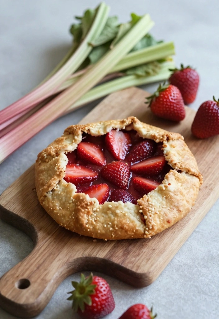 12 Spring Dessert Recipes for Light Fresh Seasonal Treats - 7. Strawberry Rhubarb Galette
