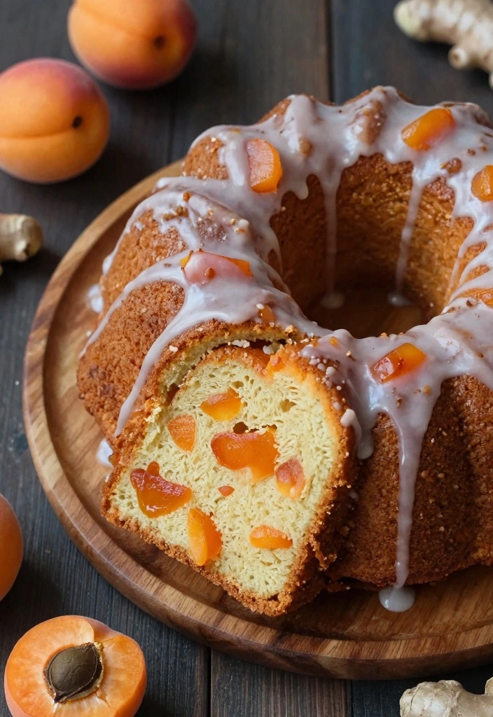 12 Summer Bundt Cake Recipes for Light Fresh Flavor - 10. Apricot Ginger Bundt Cake