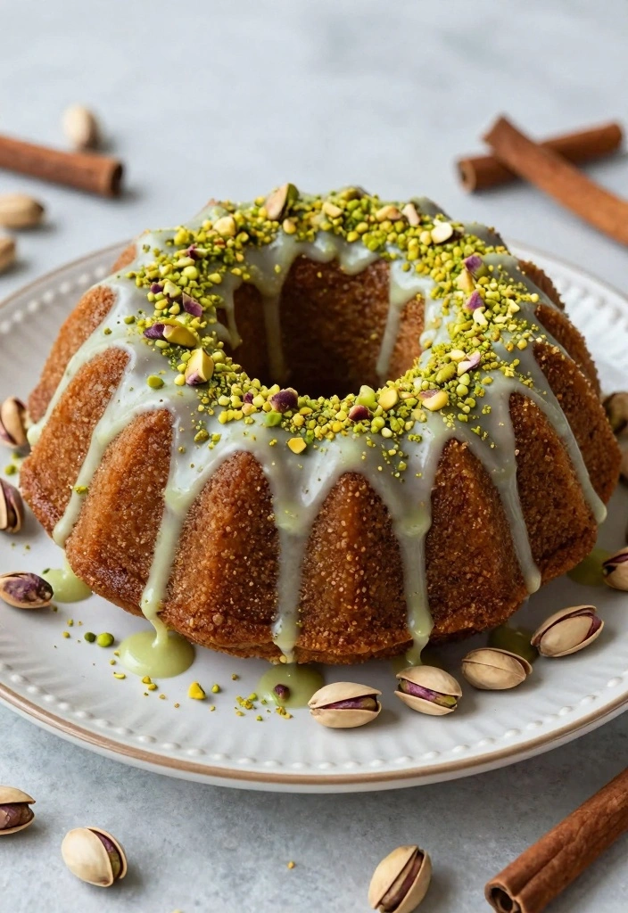 12 Summer Bundt Cake Recipes for Light Fresh Flavor - 11. Pistachio Cardamom Bundt Cake