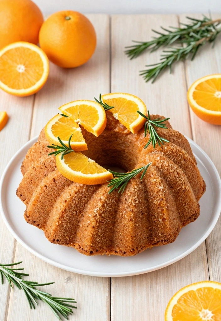 12 Summer Bundt Cake Recipes for Light Fresh Flavor - 3. Orange Rosemary Bundt Cake