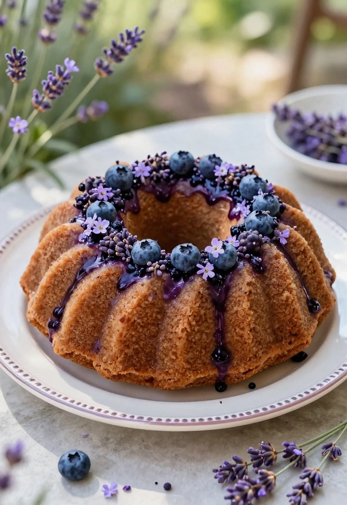 12 Summer Bundt Cake Recipes for Light Fresh Flavor - 6. Blueberry Lavender Bundt Cake