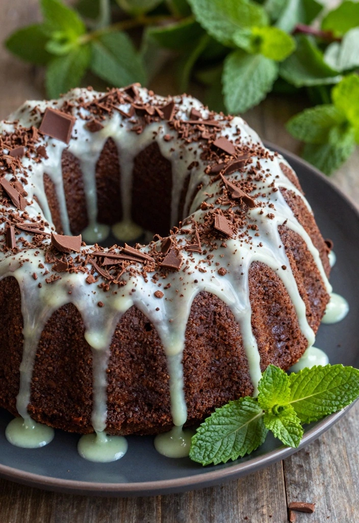 12 Summer Bundt Cake Recipes for Light Fresh Flavor - 8. Chocolate Mint Bundt Cake