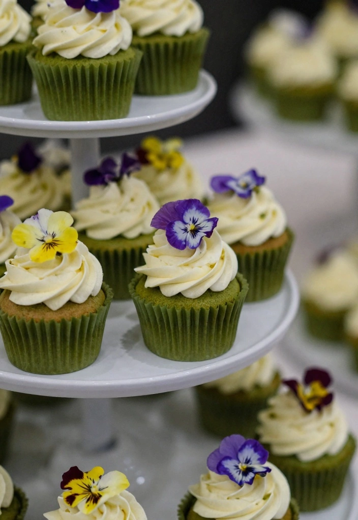 12 Wedding Dessert Recipes for Elegant Crowd Pleasing Treats - 12. Matcha Green Tea Cupcakes