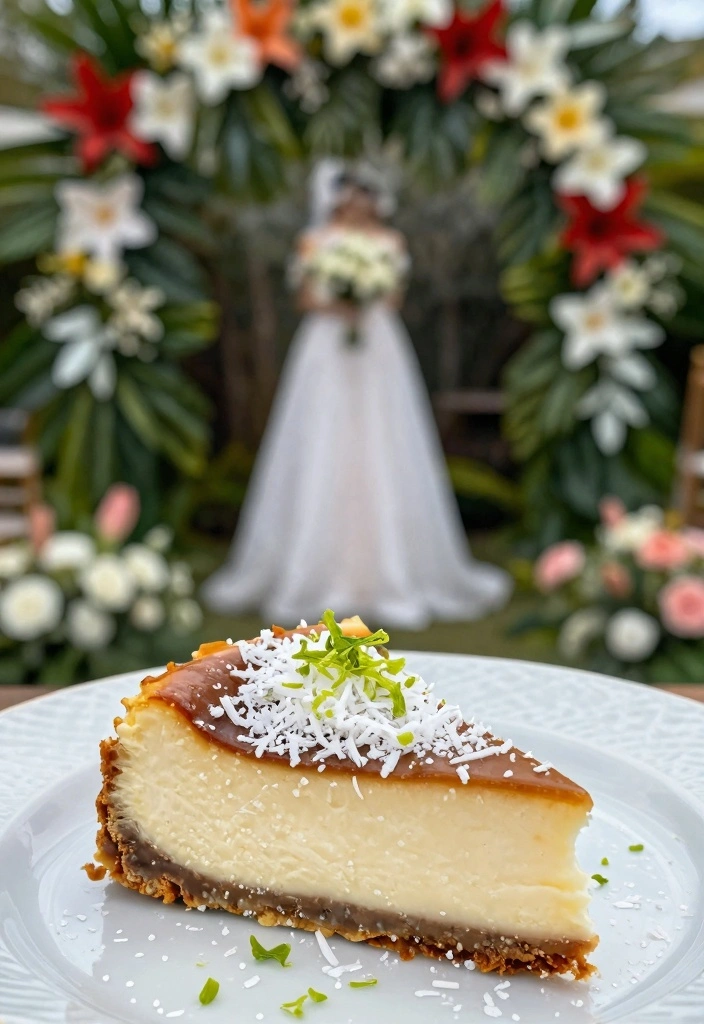 12 Wedding Dessert Recipes for Elegant Crowd Pleasing Treats - 2. Coconut Lime Vegan Cheesecake