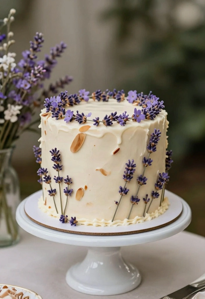 12 Wedding Dessert Recipes for Elegant Crowd Pleasing Treats - 4. Lavender Almond Cake
