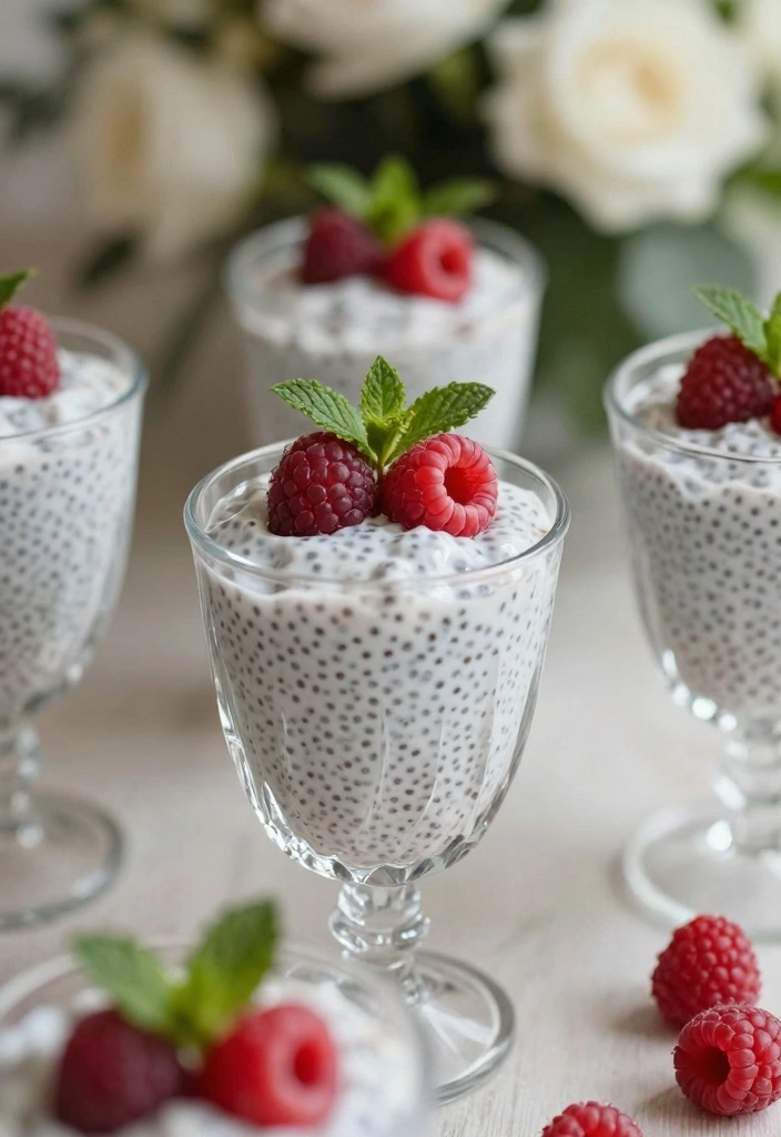 12 Wedding Dessert Recipes for Elegant Crowd Pleasing Treats - 7. Raspberry Chia Seed Pudding