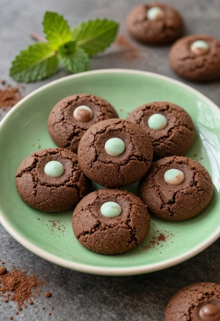 9 Mini Cookie Recipes for Cute Quick Bites - 5. Mini Chocolate Mint Cookies