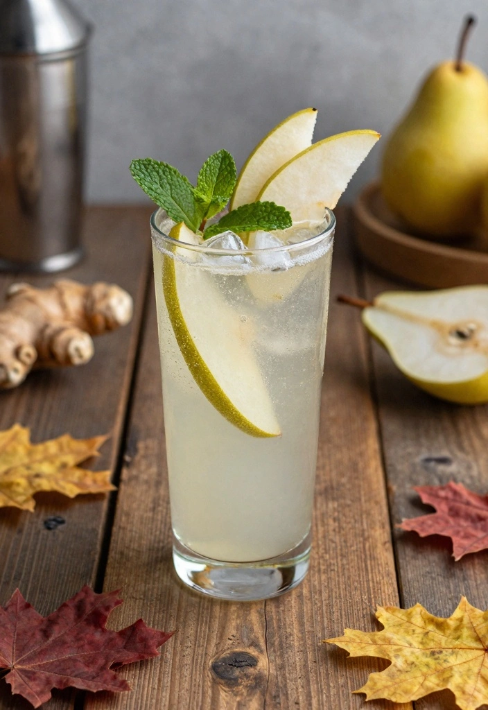 9 Pear Cocktail Recipes for Light Sweet Refreshing Sips - 1. Pear and Ginger Fizz