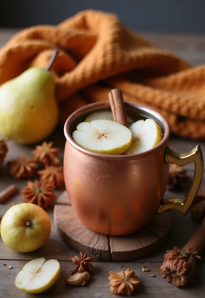 9 Pear Cocktail Recipes for Light Sweet Refreshing Sips - 3. Spiced Pear Mule
