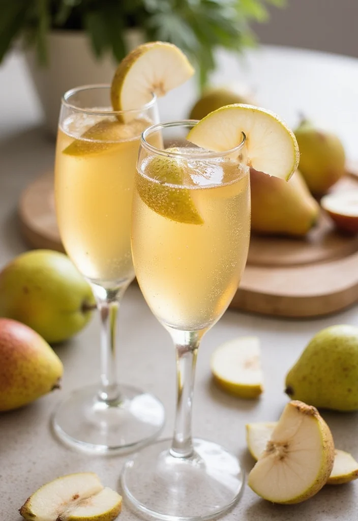 9 Pear Cocktail Recipes for Light Sweet Refreshing Sips - 8. Pear Cider Mimosa